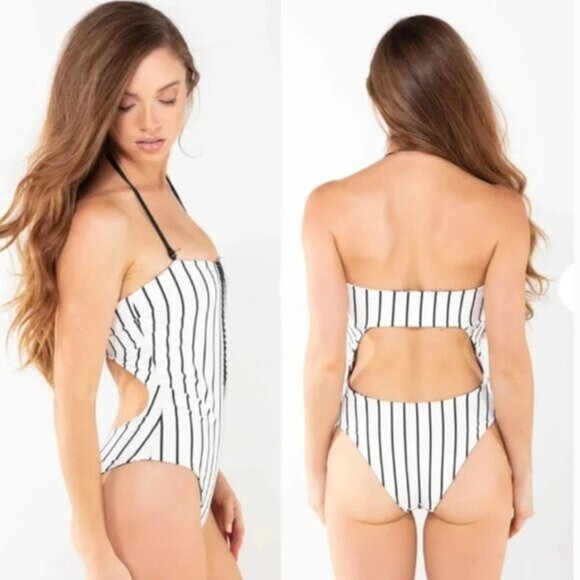 WET Swimwear Brie Reversable Open Back One Piece Swimsuit - M - Picture 7 of 11